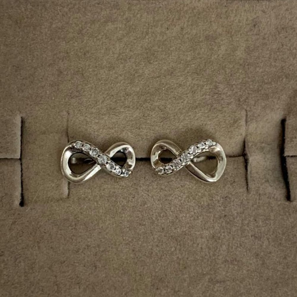Pandora Sparkling Infinity Stud Earrings